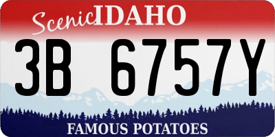ID license plate 3B6757Y