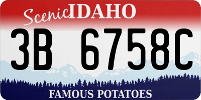 ID license plate 3B6758C