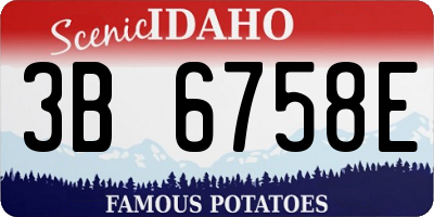 ID license plate 3B6758E