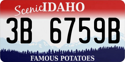 ID license plate 3B6759B