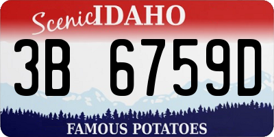 ID license plate 3B6759D