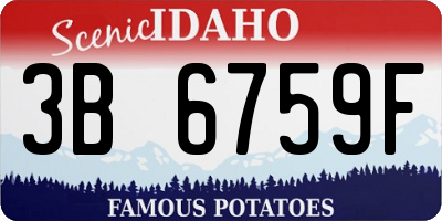 ID license plate 3B6759F