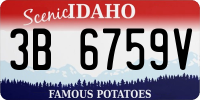 ID license plate 3B6759V