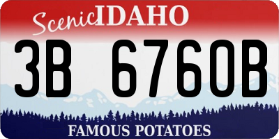 ID license plate 3B6760B