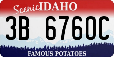 ID license plate 3B6760C