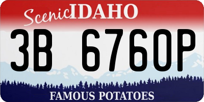 ID license plate 3B6760P