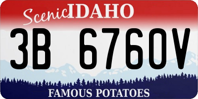 ID license plate 3B6760V