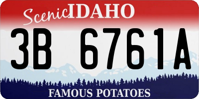 ID license plate 3B6761A