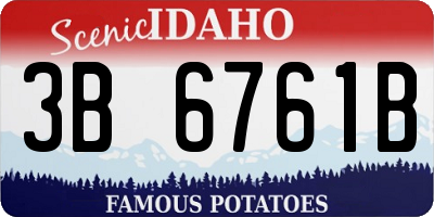 ID license plate 3B6761B