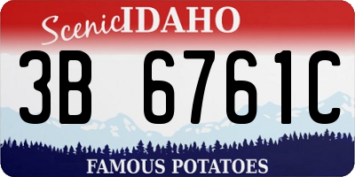 ID license plate 3B6761C