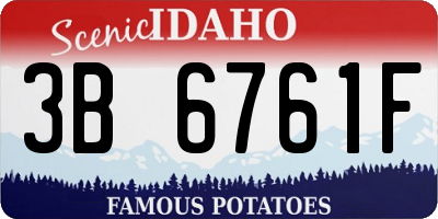 ID license plate 3B6761F