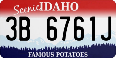 ID license plate 3B6761J