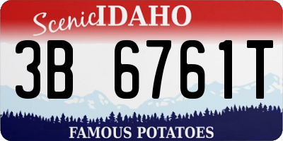 ID license plate 3B6761T
