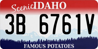 ID license plate 3B6761V