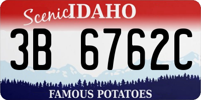 ID license plate 3B6762C