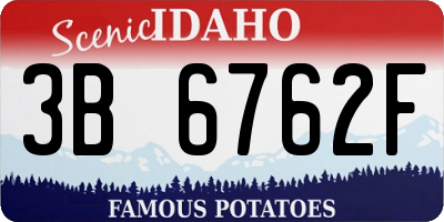 ID license plate 3B6762F