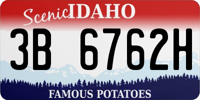 ID license plate 3B6762H