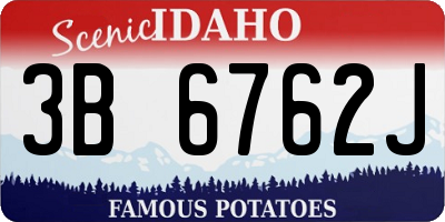 ID license plate 3B6762J