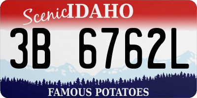 ID license plate 3B6762L