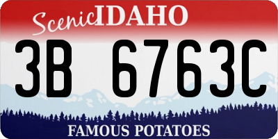 ID license plate 3B6763C