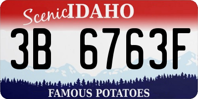 ID license plate 3B6763F