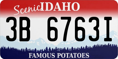 ID license plate 3B6763I