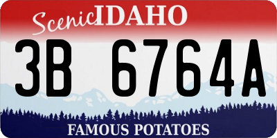 ID license plate 3B6764A