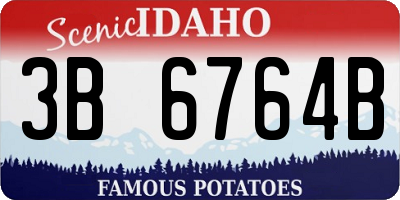 ID license plate 3B6764B