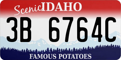 ID license plate 3B6764C