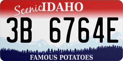 ID license plate 3B6764E