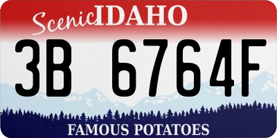ID license plate 3B6764F