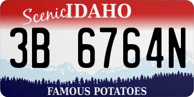 ID license plate 3B6764N
