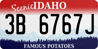 ID license plate 3B6767J