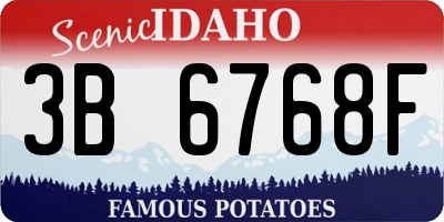 ID license plate 3B6768F