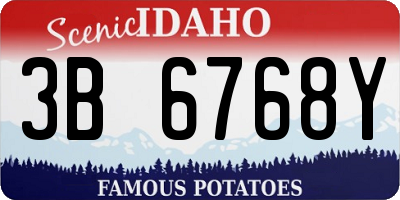 ID license plate 3B6768Y