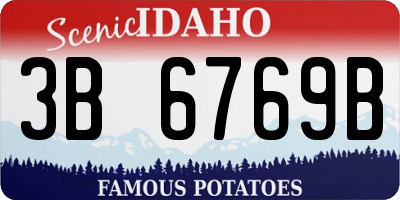 ID license plate 3B6769B