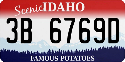 ID license plate 3B6769D