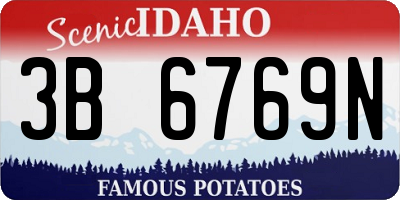 ID license plate 3B6769N