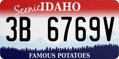 ID license plate 3B6769V
