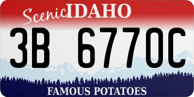 ID license plate 3B6770C