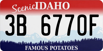 ID license plate 3B6770F