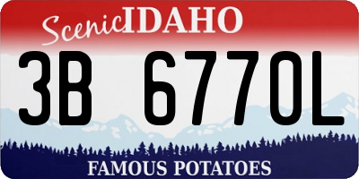 ID license plate 3B6770L