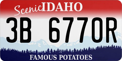 ID license plate 3B6770R