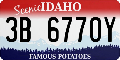 ID license plate 3B6770Y
