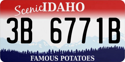 ID license plate 3B6771B