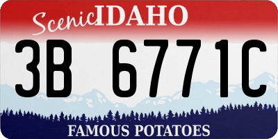 ID license plate 3B6771C