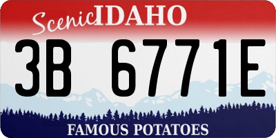 ID license plate 3B6771E