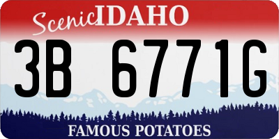ID license plate 3B6771G