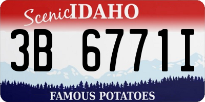 ID license plate 3B6771I