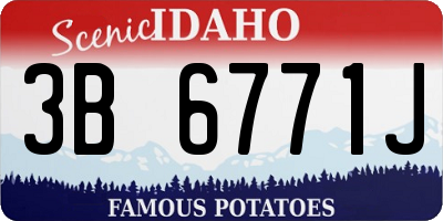 ID license plate 3B6771J